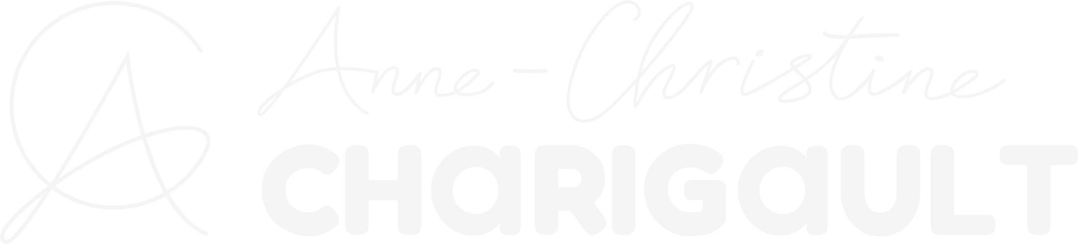 Logo Anne-Christine Charigault in Weiß mit AC Signet.